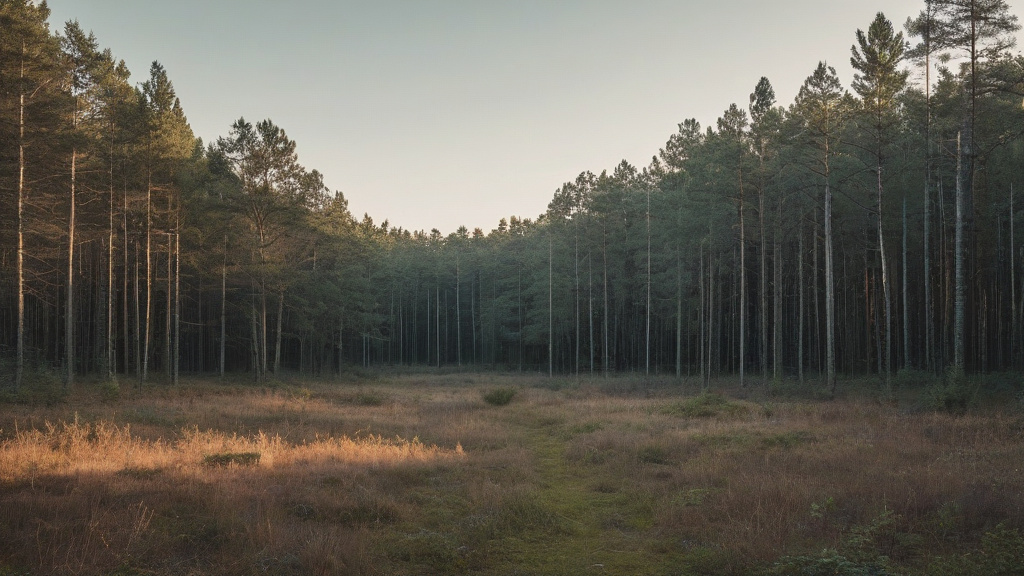 En stilla skogsstig i gryning — bilden representerar balans, eftertanke och vikten av ansvarsfullt spel.